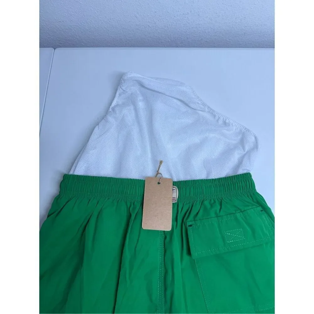 NWT Brumel Boys Swim Trunks Shorts Size M Mesh Lined Green